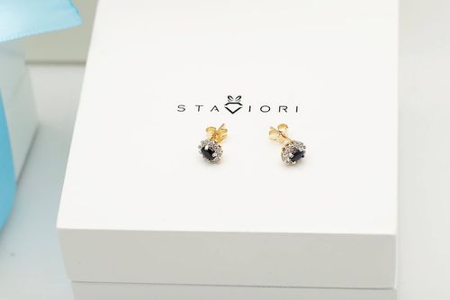 Złote kolczyki KXD0611 - Diament na Arena.pl