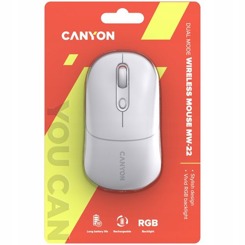 Myszka CANYON MW-22 2w1 RGB Biała na Arena.pl