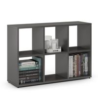 Regał otwarty do pokoju, ETAP, 100x30x66 cm, grafit, mat