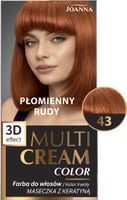 JOANNA MULTI CREAM COLOR FARBA DO WŁOSÓW NR 43 PŁOMIENNY RUDY 1 SZT