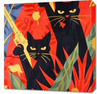 Obraz 60x60cm Dżungla w Odcieniach Nocy