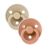 BIBS SMOCZEK USPOKAJAJĄCY DYNAM KAUCZUK 6M+ M 2 SZTUKI VANILLA & PEACH 2PAK