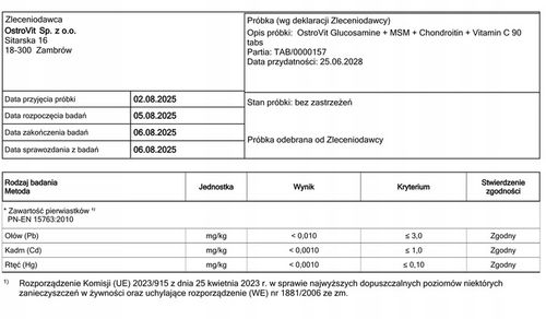 OstroVit Glukozamina + MSM + Chondroityna + Witamina C 90 tab NA STAWY na Arena.pl