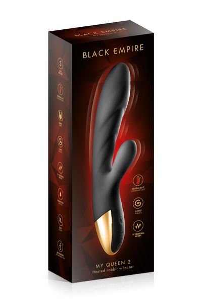 rabbit heat my queen 2 black emp vibrator zdjęcie 3