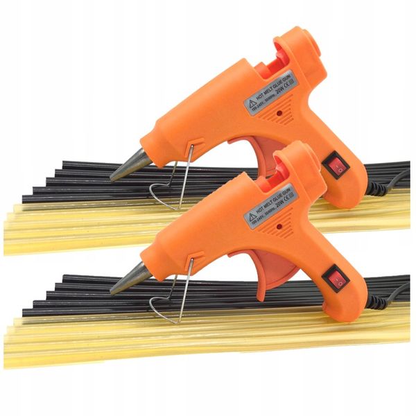 MINI PISTOLET DO KLEJU KLEJENIA NA GORĄCO CIEPŁO + KLEJ LASKI SZTYFTY X10 zdjęcie 1