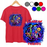KOSZULKA DZIECIĘCA T-SHIRT Z NADRUKIEM - RAINBOW FRIENDS KOLOR - XS 110-116