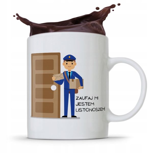 Kubek Prezent Dla Listonosza Zaufaj Mi Jestem Z Nadrukiem Ze Zdjęciem zdjęcie 1