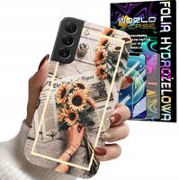 ETUI CASE DO SAMSUNG S21 - SŁONECZNIK KWIATY DLA KOBIET PLECKI + FOLIA