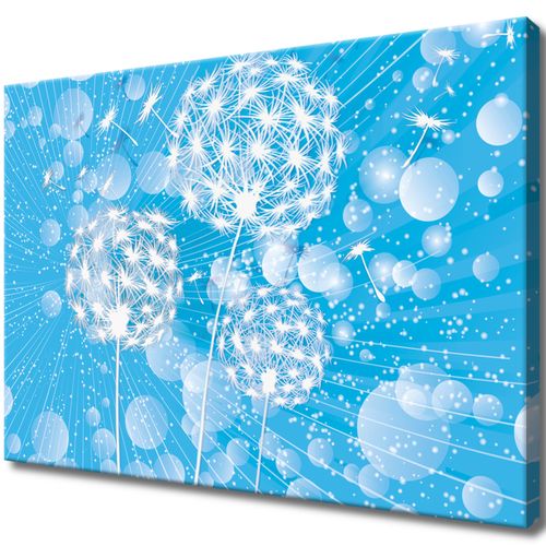 Obraz 70X50 Dmuchawce Abstrakcja Błękitne Tle na Arena.pl