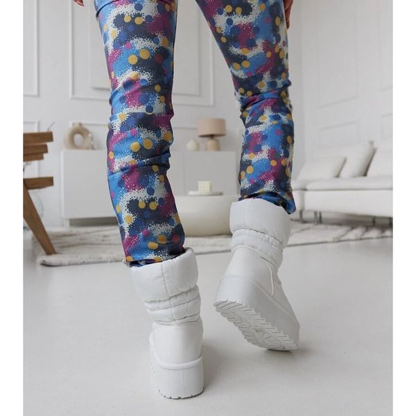 Białe ocieplane śniegowce na platformie r.39 zdjęcie 4