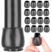 16x NAKŁADKI NA NOGI KRZESŁA MEBLE GUMOWE Z FILCEM 17-21mm NASADKI OCHRONNE