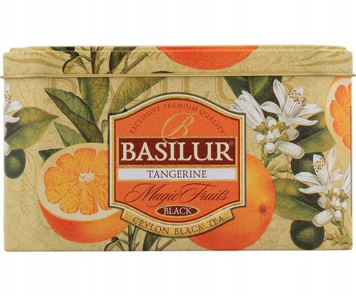 Basilur TANGERINE czarna herbata MANDARYNKA torebki PUSZKA - 20 x 2 g na Arena.pl