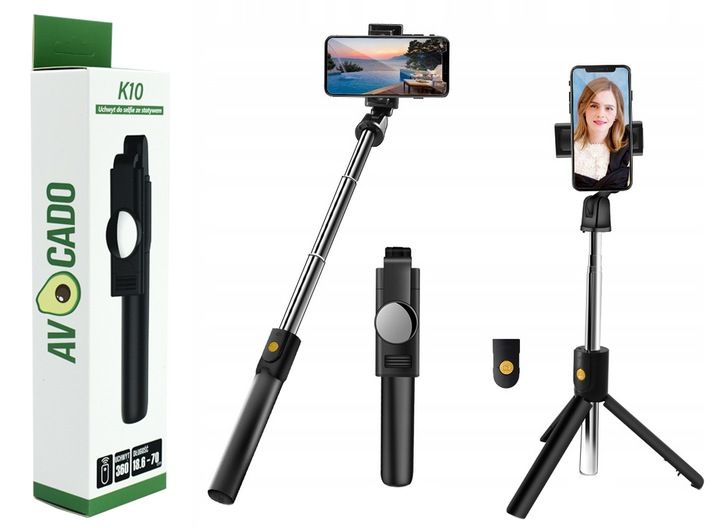 KIJEK DO SELFIE STICK TRIPOD 360 STATYW PILOT LUSTERKO BLUETOOTH BATERIA zdjęcie 1