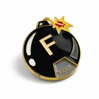 F Bomb | 4 cm | Metal | Przypinka | Original