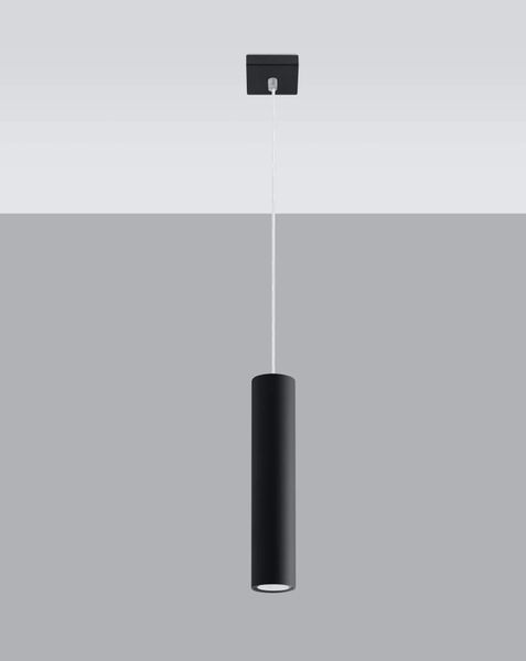 LAMPA wisząca SL.0327 metalowa OPRAWA zwis sopel tuba czarna zdjęcie 1