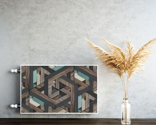 Mata MAGNETYCZNA Na Kaloryfer Abstrakcja Imitacja Drewna 100cm x 60cm na Arena.pl