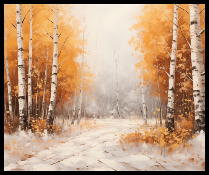 Plakat 60x50cm Jesienne Brzozy zdjęcie 2