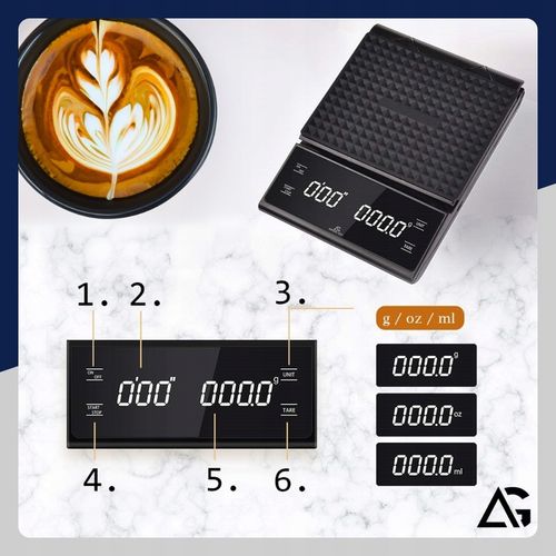 WAGA KUCHENNA PRECYZYJNA 3000g / 0,1g WYŚWIETLACZ LICZNIK DO PARZENIA na Arena.pl