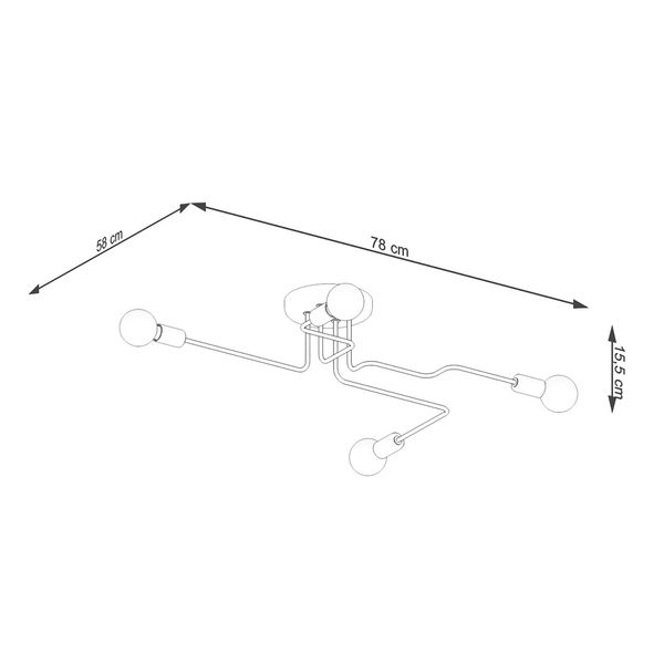 Żyrandol VECTOR 4 biały zdjęcie 4
