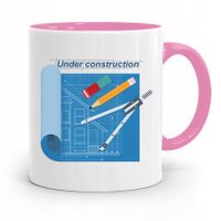 Kubek Różowy Architekta Under Construction Z Nadrukiem Ze Zdjęciem