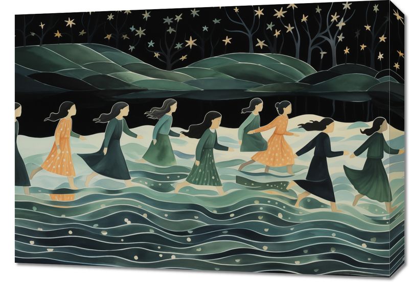 Obraz 70x50cm Nocna Procesja zdjęcie 1