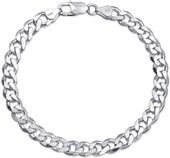 SZEROKA BRANSOLETKA SREBRNA MĘSKA PANCERKA DIAMENTOWANA 19 SREBRO PRÓBA 925