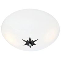 Natynkowa lampa kuchenna Rose okrągły plafon biały czarny