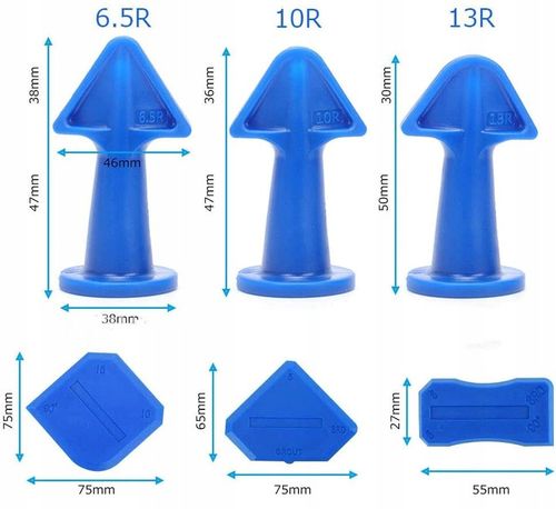 ZESTAW SZPACHELEK GUMEK KOŃCÓWEK DO SILIKONU PROFI na Arena.pl