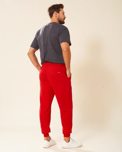 Spodnie dresowe męskie czerwone Sławomir Rozmiar - M na Arena.pl