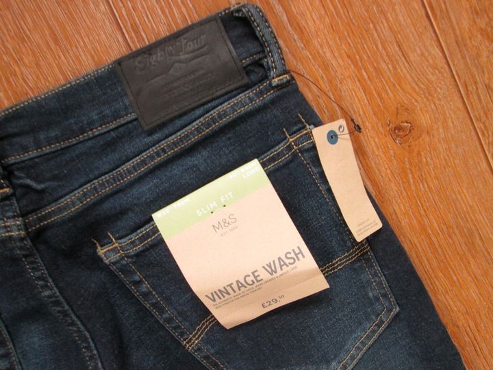 SPODNIE JEANSY MARKS&SPENCER 30/33 SLIM zdjęcie 6