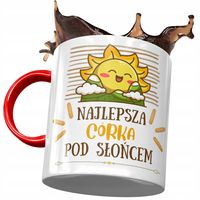 Kubek Czerwony Dla Córki Na Dzień Dziecka Prezent Z Nadrukiem Ze Zdjęciem