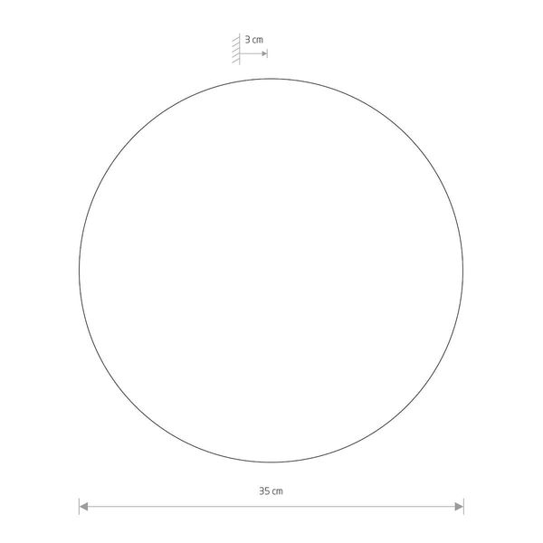 Ścienna lampa Ring okrągła LED 15W 3000K do sypialni miedziana zdjęcie 3