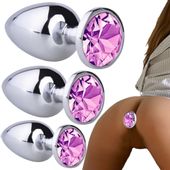 Zestaw 3 Stalowych Korków Analnych S / M / L