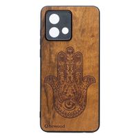 Drewniane Etui Bewood do Motorola G84 5G HAMSA IMBUIA