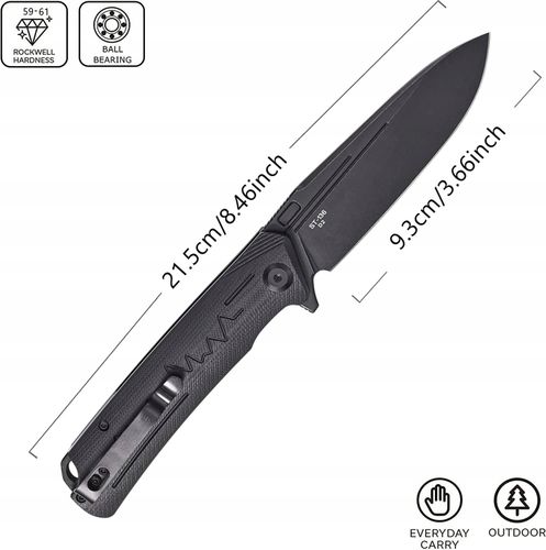 Nóż składany stal D2 EDC survival flipper ST136-BK na Arena.pl