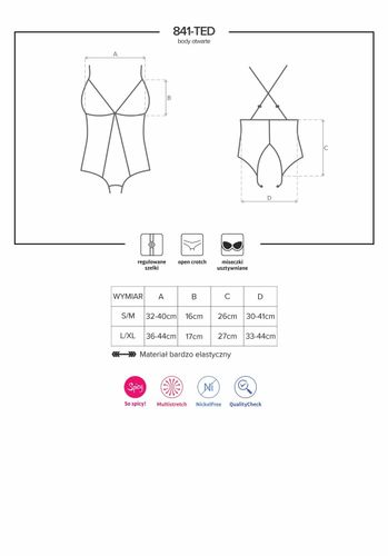 841-ted-1 body czarne l/xl obsessive na Arena.pl