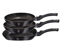 zestaw 3 patelni granitowych berlinger haus bh-6904 carbon pro