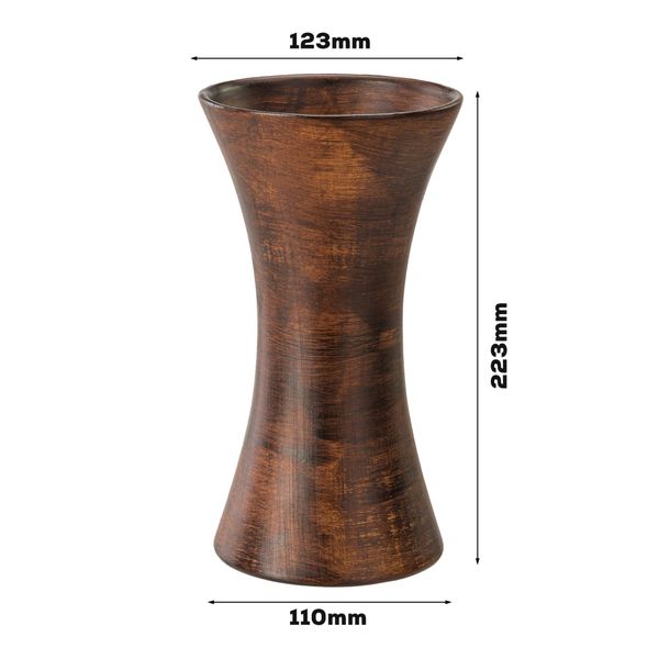 Wazon Ceramiczny Klepsydra  Brązowy flakon zdjęcie 2