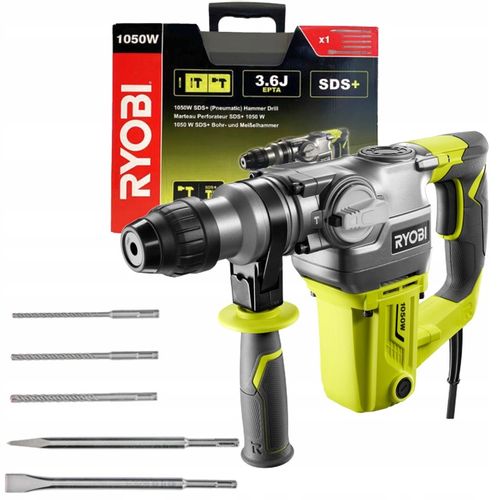 RYOBI MŁOT UDAROWY MŁOTOWIERTARKA 1050W 3,6 J RSDS1050-K +WALIZKA+DŁUTA na Arena.pl