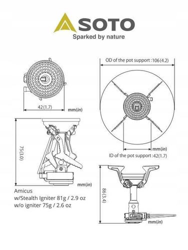 Kuchenka turystyczna Amicus w/o Igniter SOTO na Arena.pl