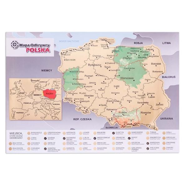 Mapa Zdrapka Odkrywcy - Polska zdjęcie 8