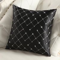 Poszewka na poduszkę - Pikowana Czarny 43x43cm