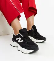 Czarne sneakersy na masywnej podeszwie Gergely 41