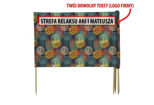 PARAWAN PLAŻOWY Małe drzewa z indywidualnym napisem 5 PANELI 50.5 na Arena.pl