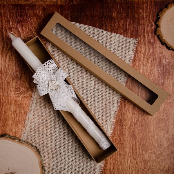 Świeca do Chrztu Świętego boho z personalizacją SC-12B zdjęcie 1