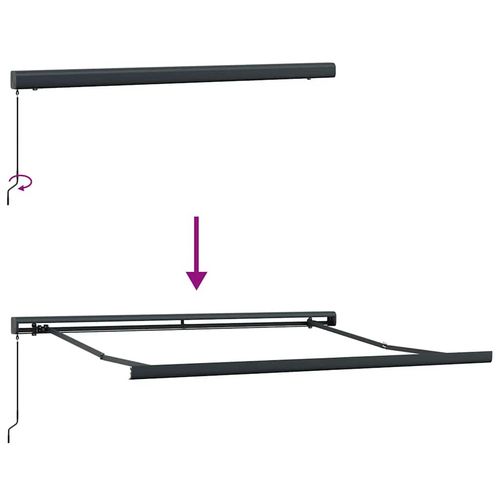 Zwijana markiza, pomarańcz i brąz, 3x2,5 m, tkanina i aluminium na Arena.pl