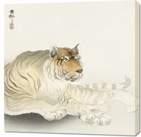 Obraz 90x90cm Tiger, Koson Japoński Vintage do Salonu