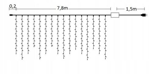 GIRLANDA SOPLE 200 LED 8M STAŁE BIAŁE CIEPŁE EFEKT FLASH FLESZ ZEWNĘTRZNE na Arena.pl