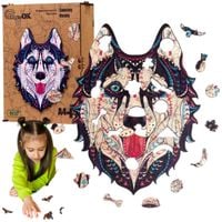 puzzle drewniane eko 73 el. śnieżny husky a4 puza4-00714
