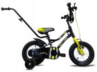 Rower dziecięcy SUN BABY Tiger Bike 12 cali dla chłopca Czarno-żołto-szary